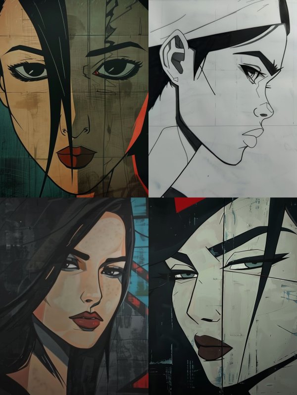 Noir Cyberpunk Comic Art Style