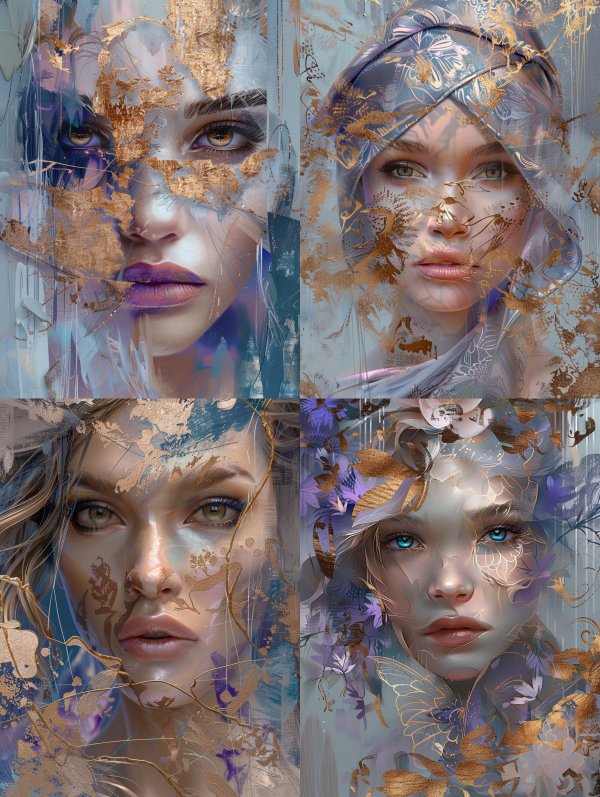 Ethereal Fragments of Feminine Grace