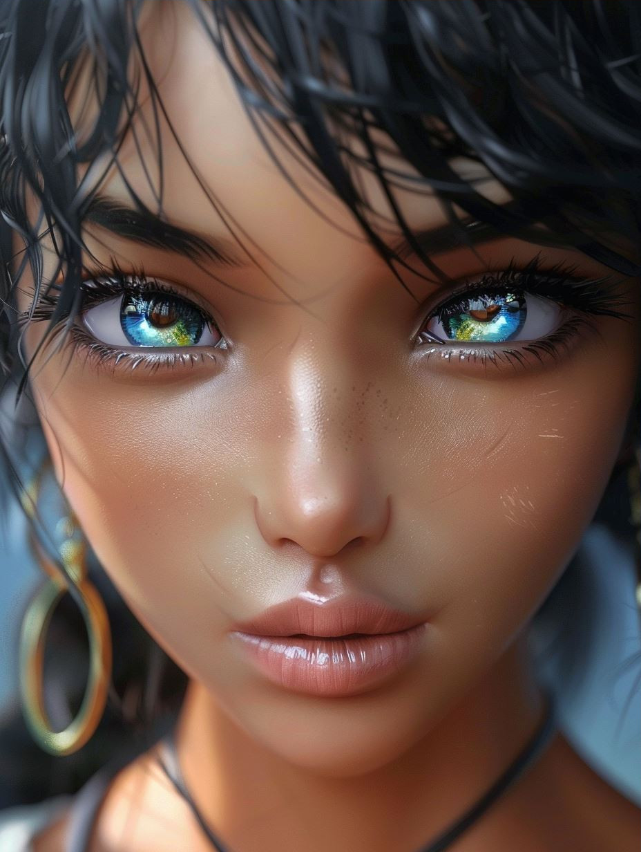 Ethereal Gaze: Digital Beauty Portraits - Image 3
