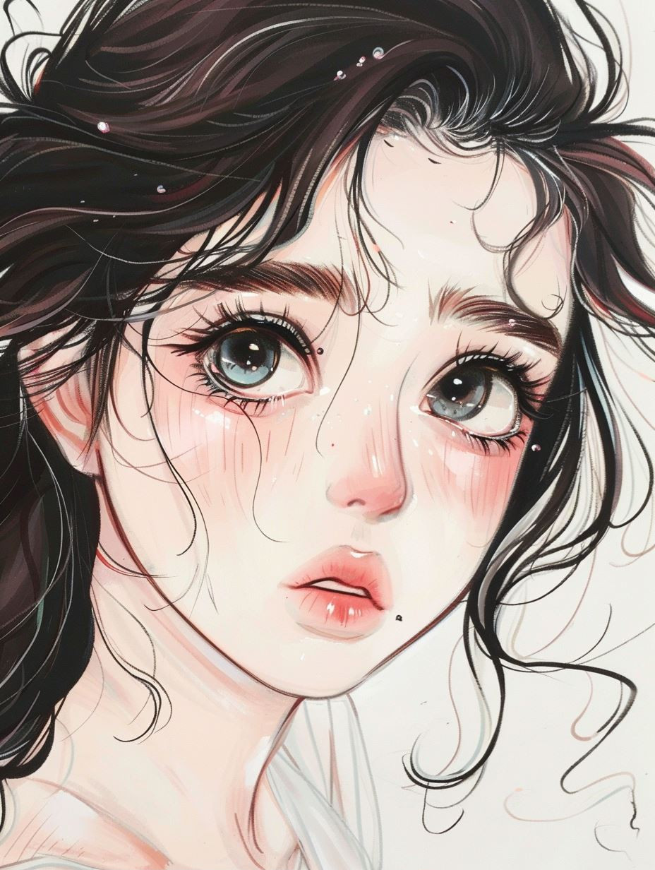 Ethereal Anime Portraiture Study - Image 1