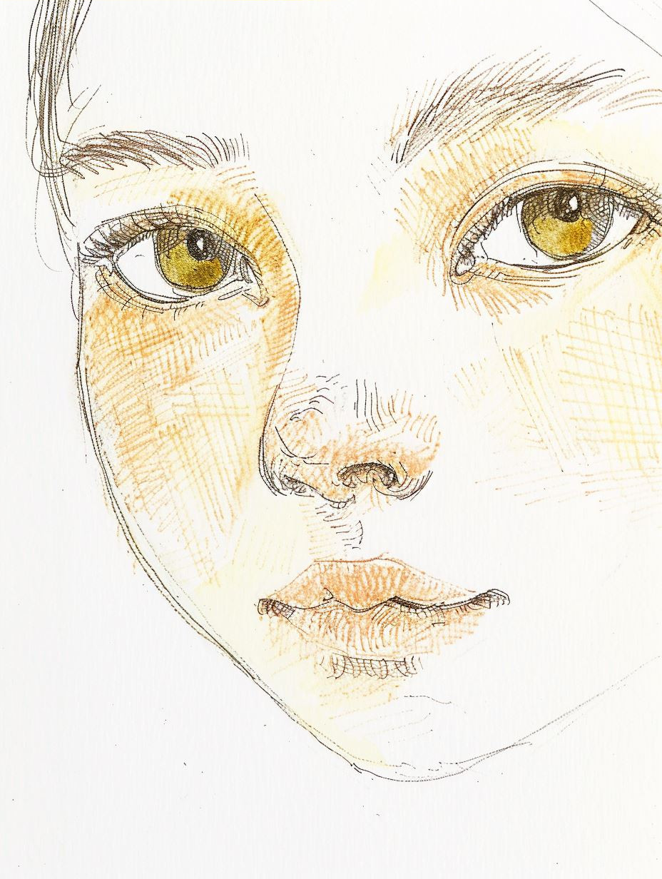 Ethereal Watercolor Portrait Sketches - Image 4