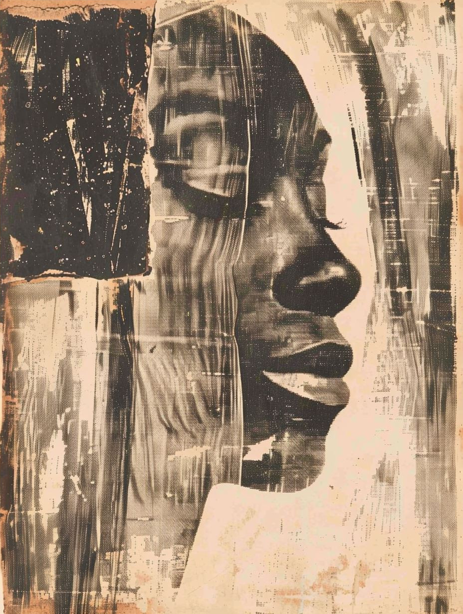 Fragmented Portraits in Ink Wash - Image 4
