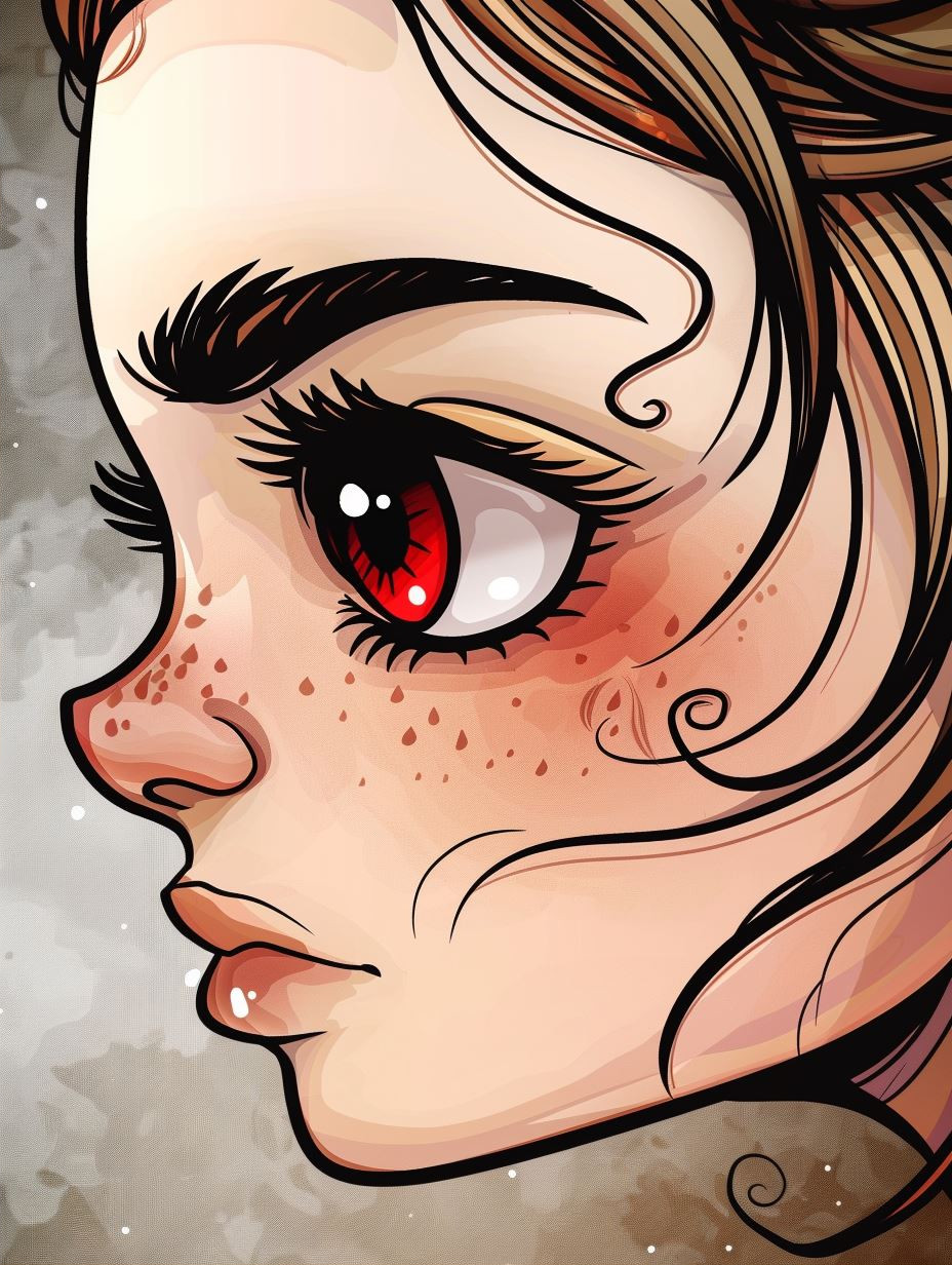 Crimson Gaze Anime Portrait - Image 2