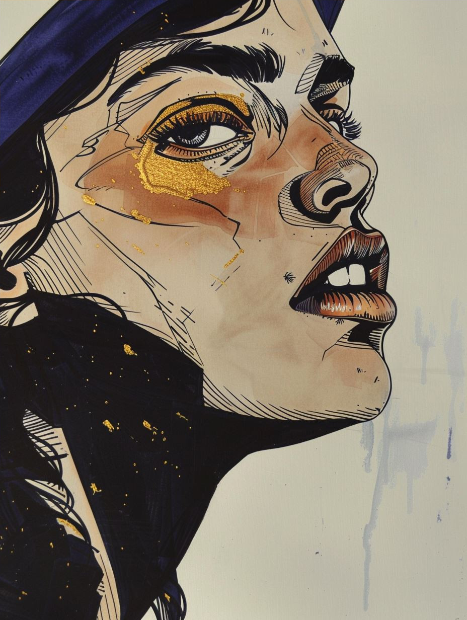 Abstract Modern Portraiture Study - Image 4