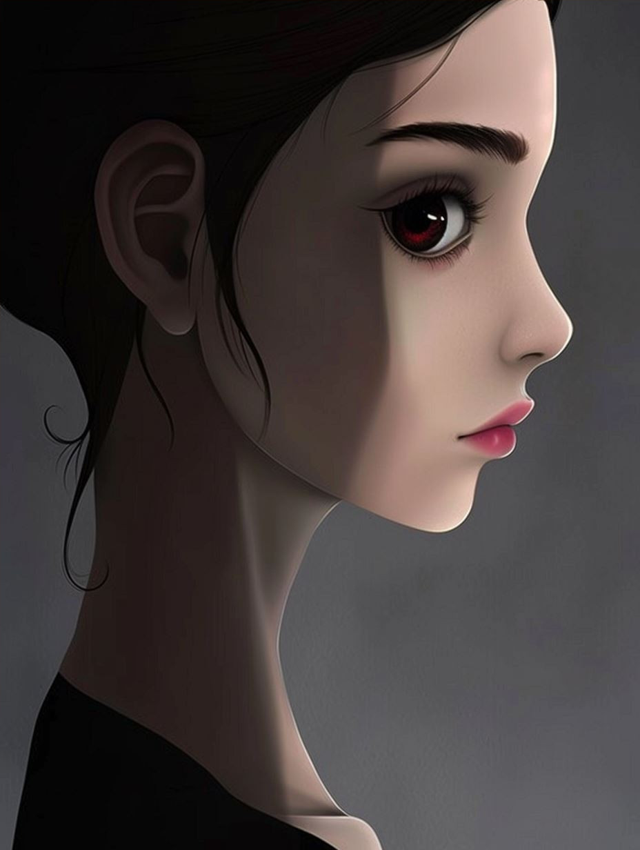 Ethereal Gaze of Neon Iris - Image 4