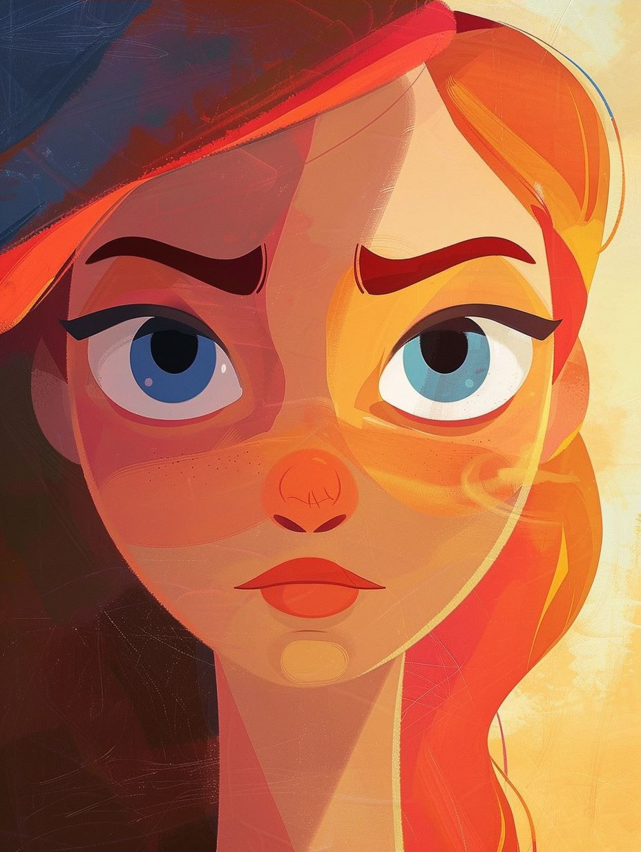 Four Moods of a Stylized Portrait - Image 3