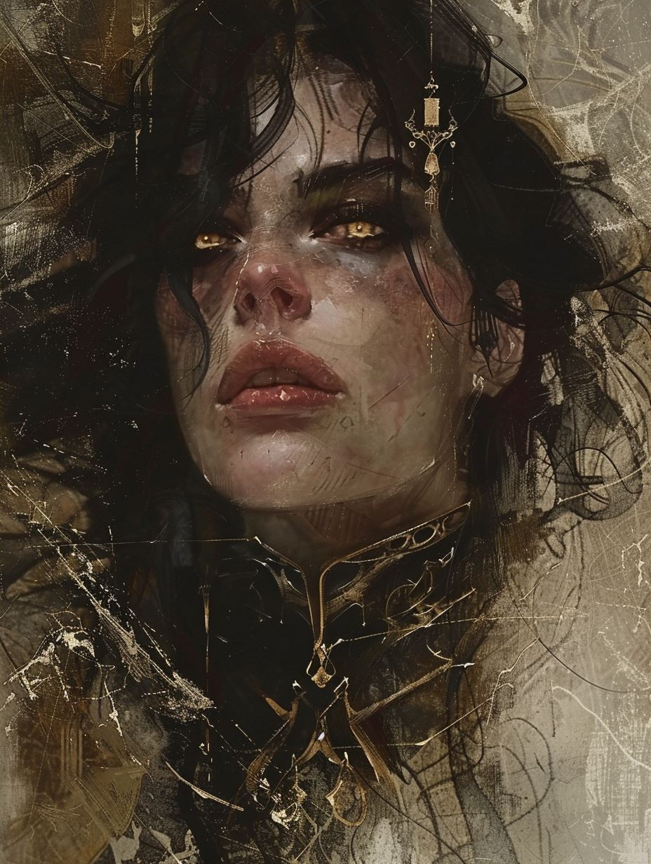 Gilded Decay Ethereal Portrait - Image 4