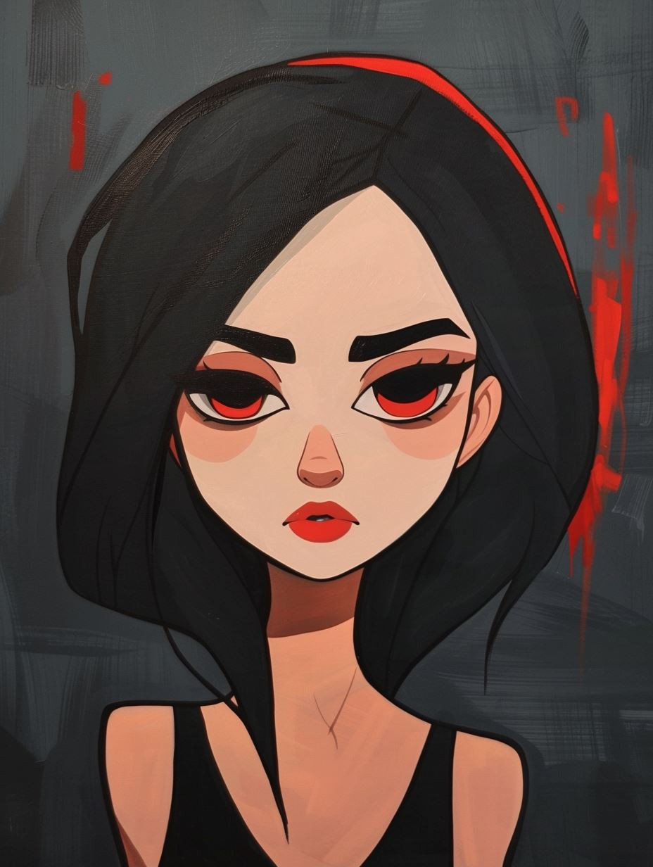 Crimson Shadows: A Study in Contrast - Image 2