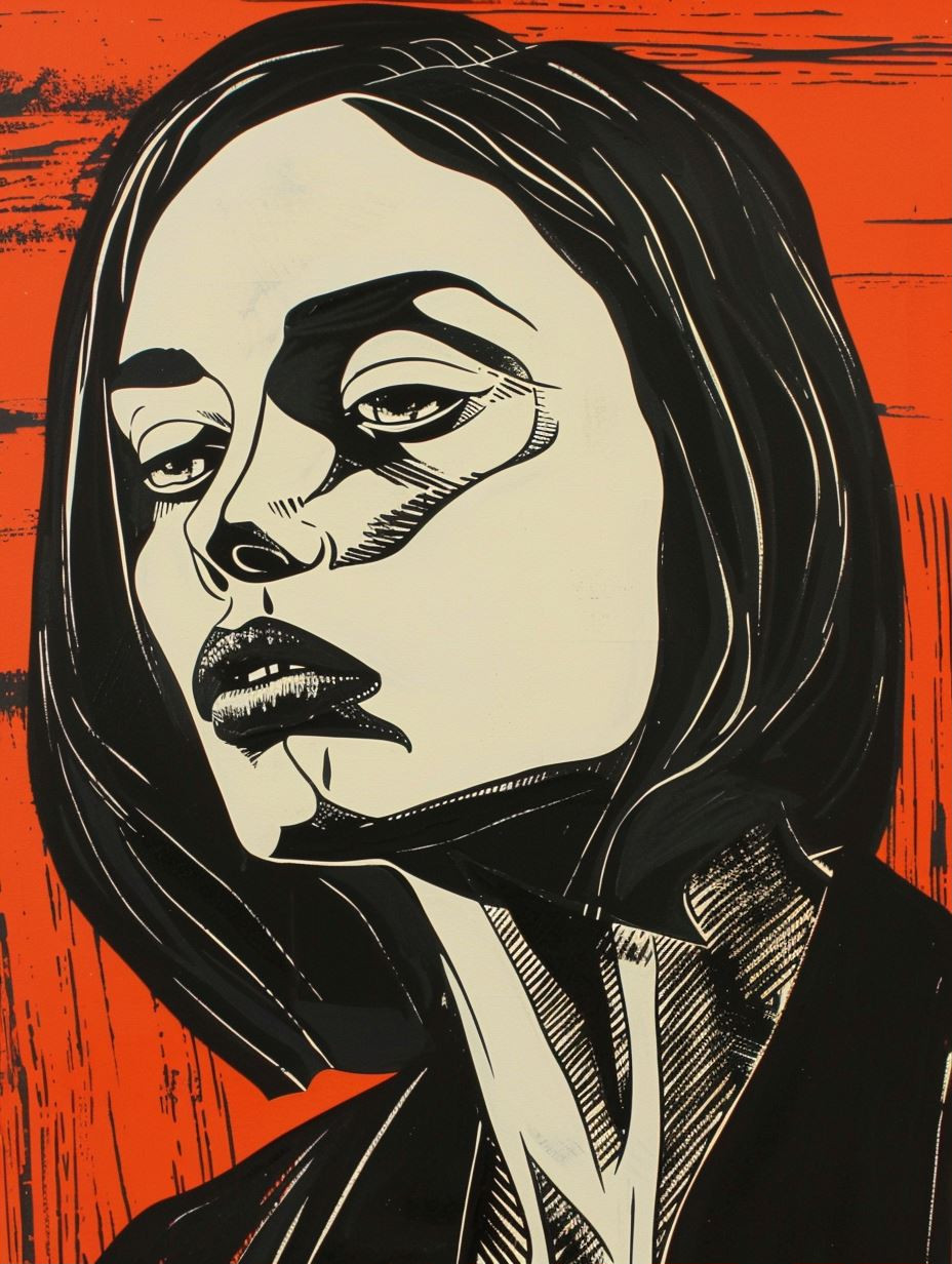 Bold Contrast Portrait Study - Image 1