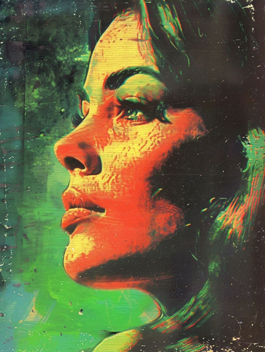 Neon Visions: A Four-Panel Portrait - Image 3