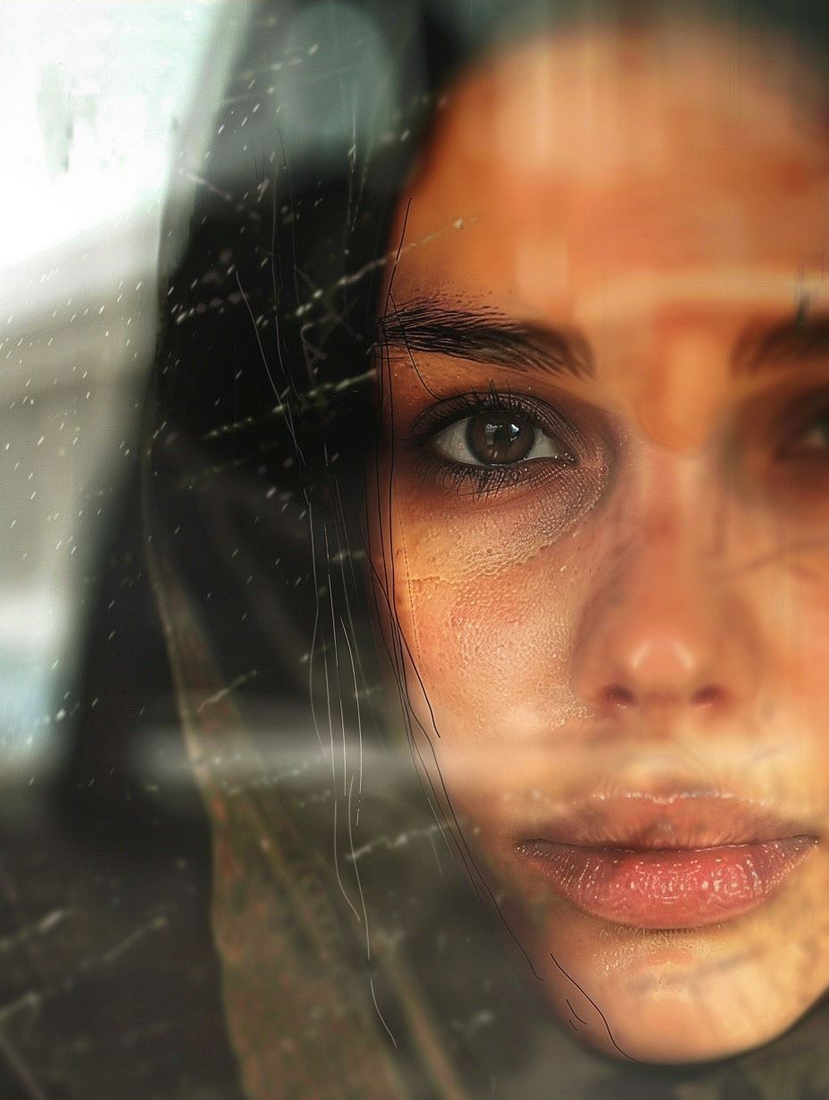 Fragmented Gaze Through Rain - Image 3