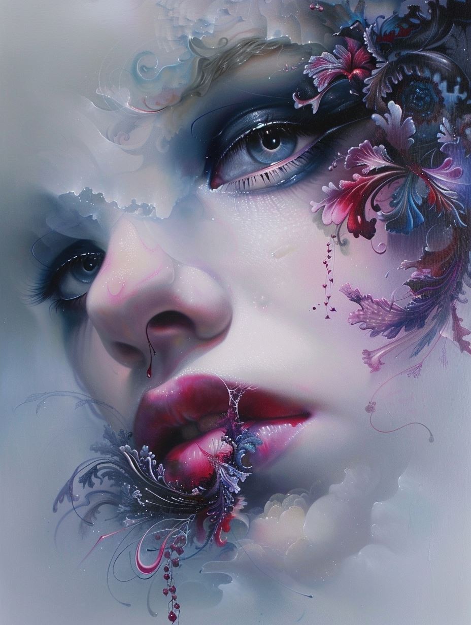 Ethereal Bloom Dreamscape Portrait - Image 4