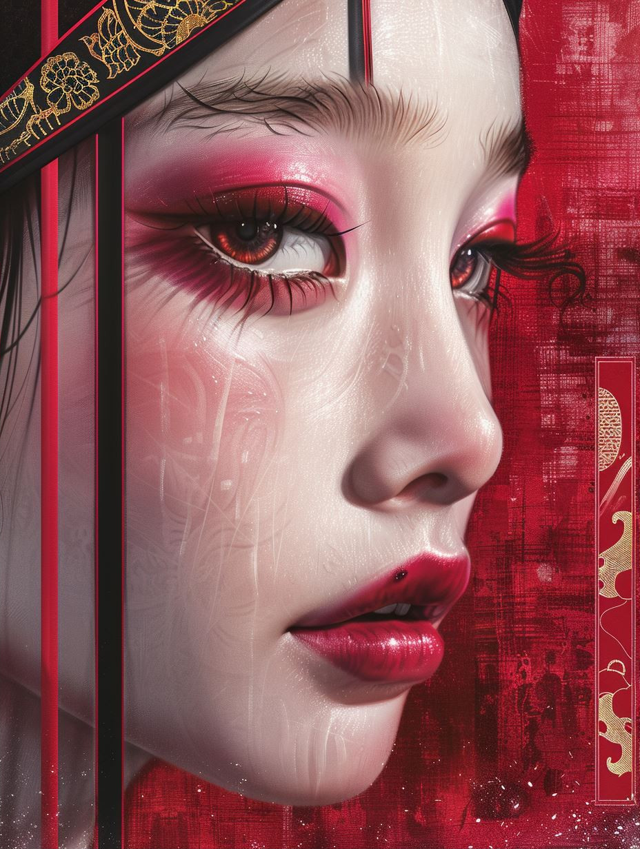 Crimson Ethereal Cyberpunk Portraits - Image 2