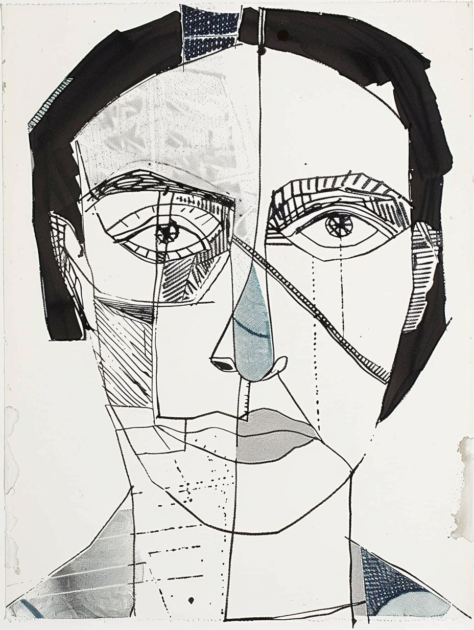 Fragmented Faces in Cubist Style - Image 3
