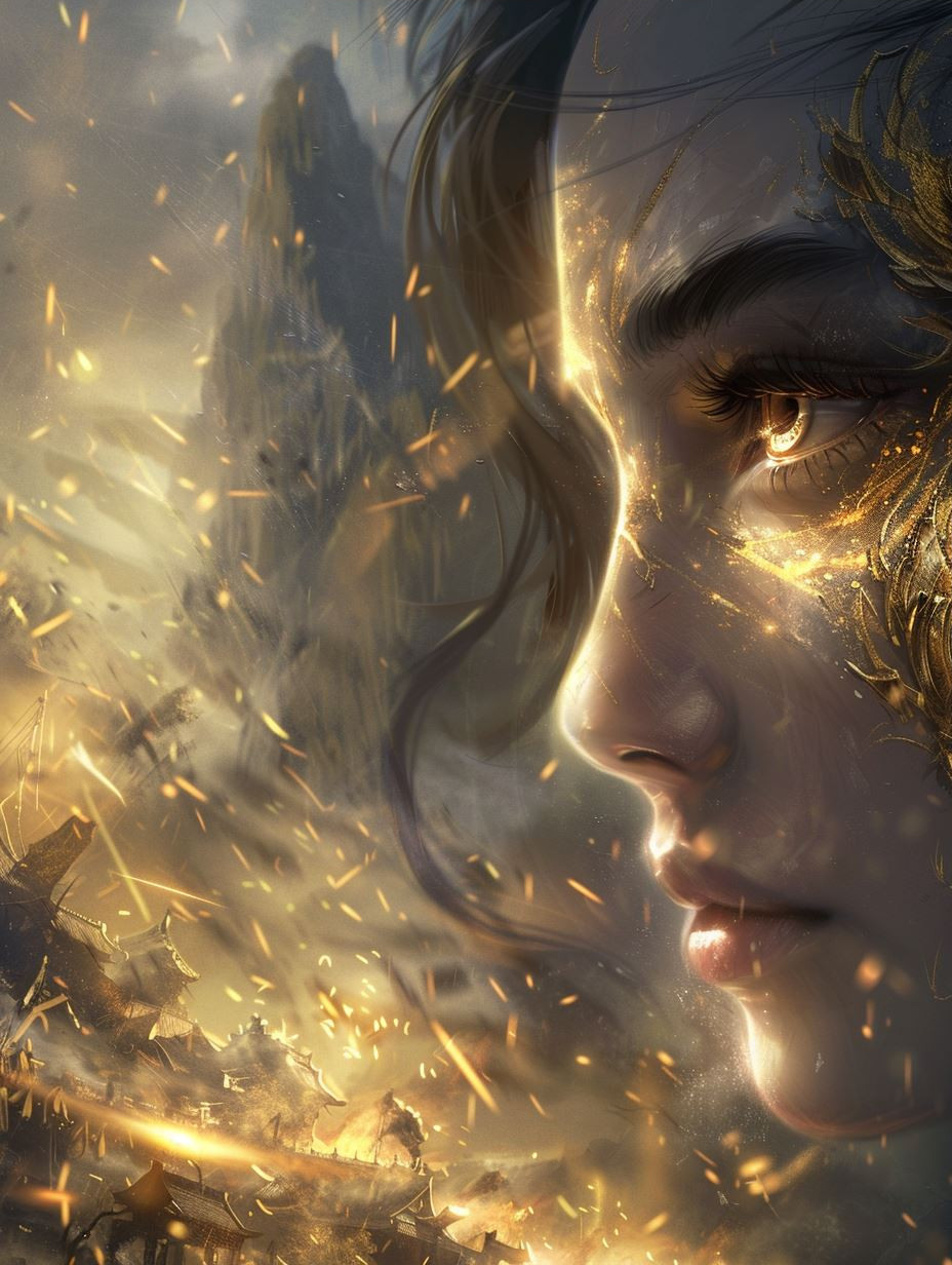 Gilded Dust and Ethereal Gaze - Image 3