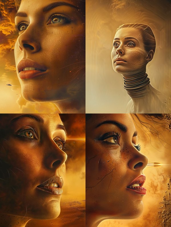 Golden Horizons of a Desert World
