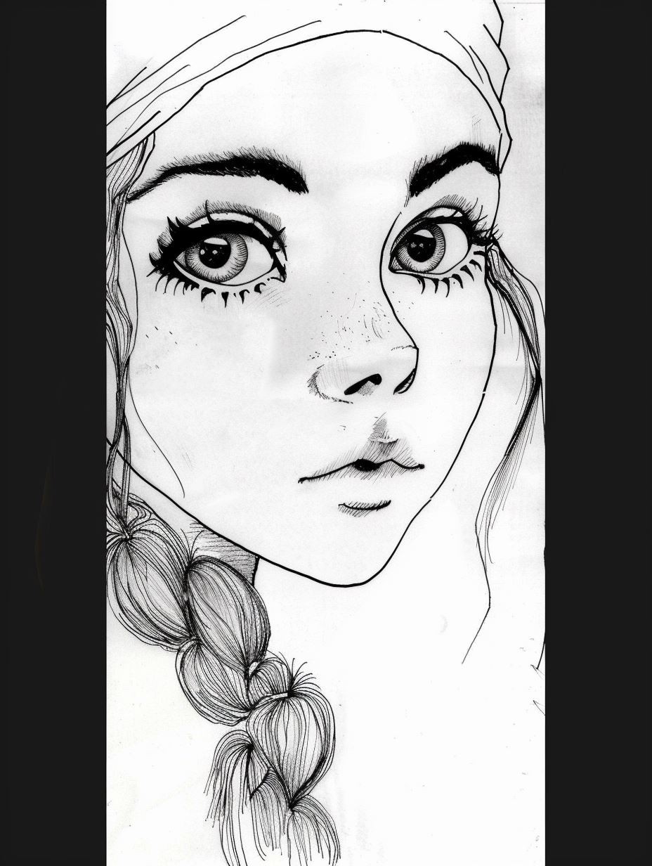 Ink Etched Ethereal Portrait - Image 4