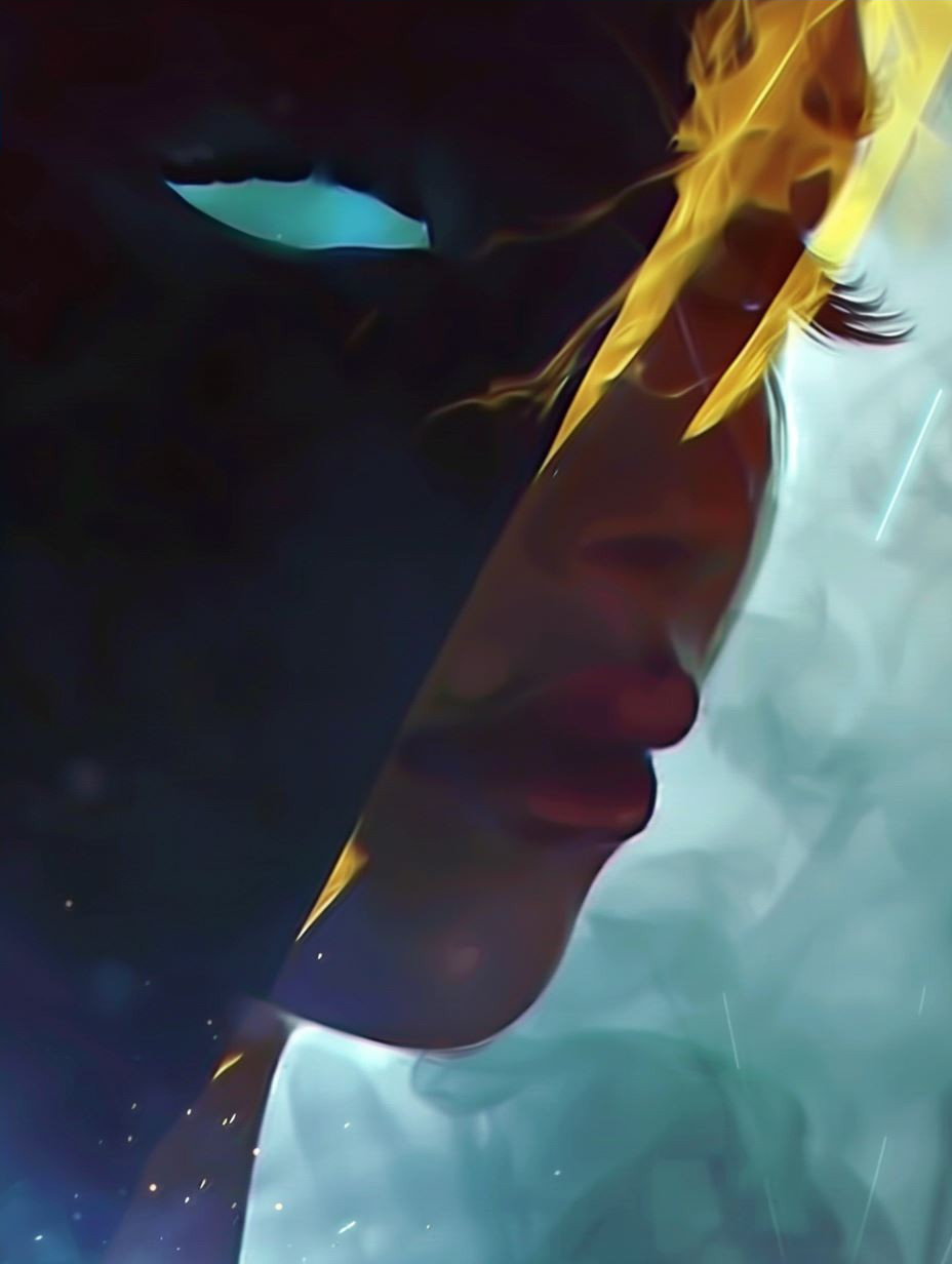 Ethereal Shadows in Neon Glow - Image 4