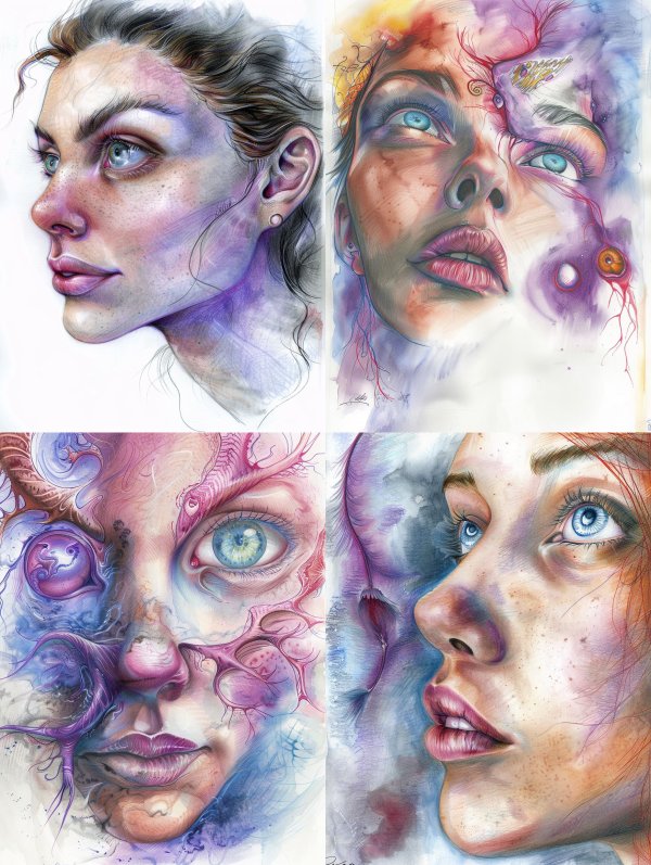 Ethereal Prism Portrait Studies