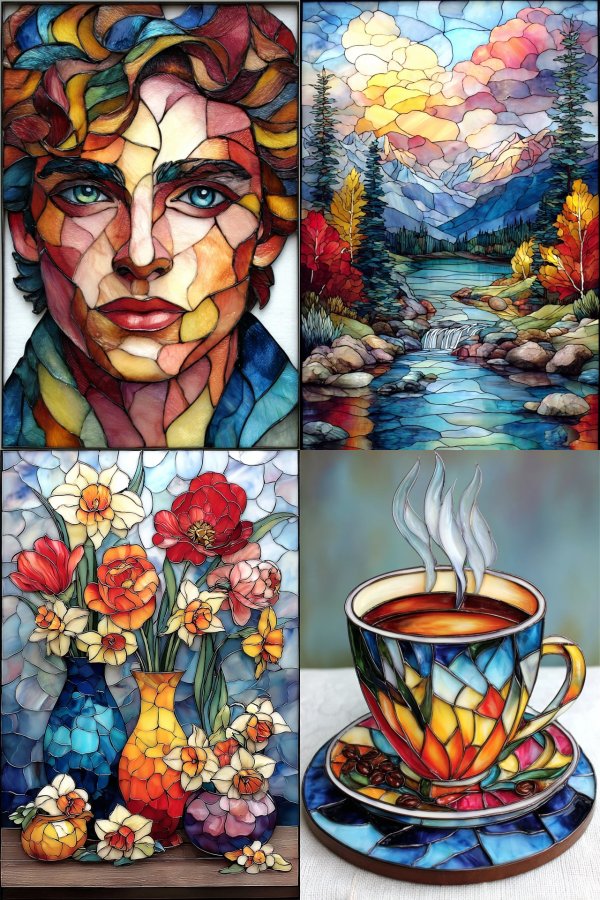 Vibrant Mosaic Visions