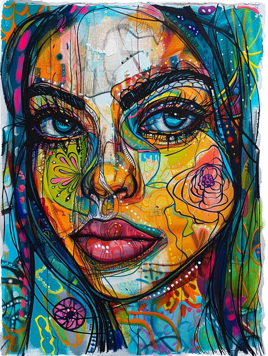 Prismatic Psychedelic Portrait Study - Image 2