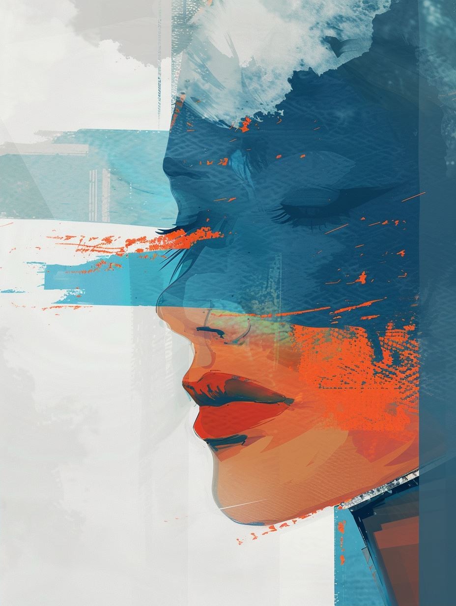 Fragmented Soul in Azure Tones - Image 2