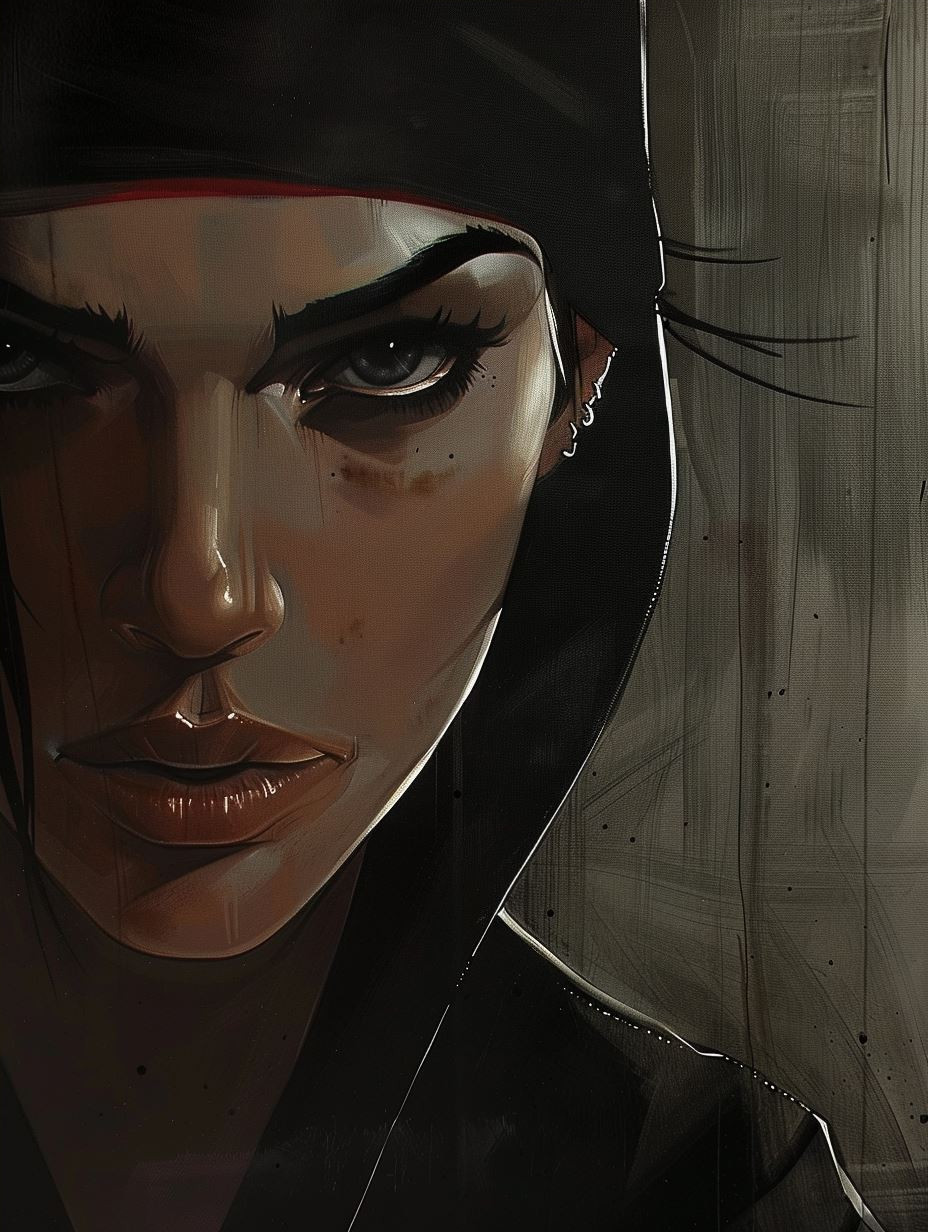 Cyberpunk Edge Noir Portrait - Image 4