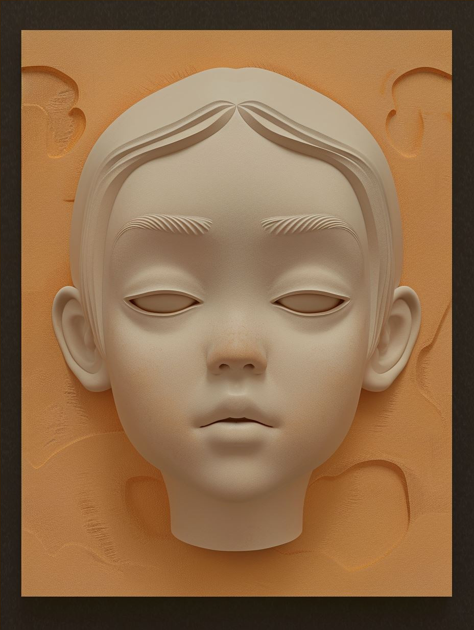 Serene Golden Bas Relief - Image 4