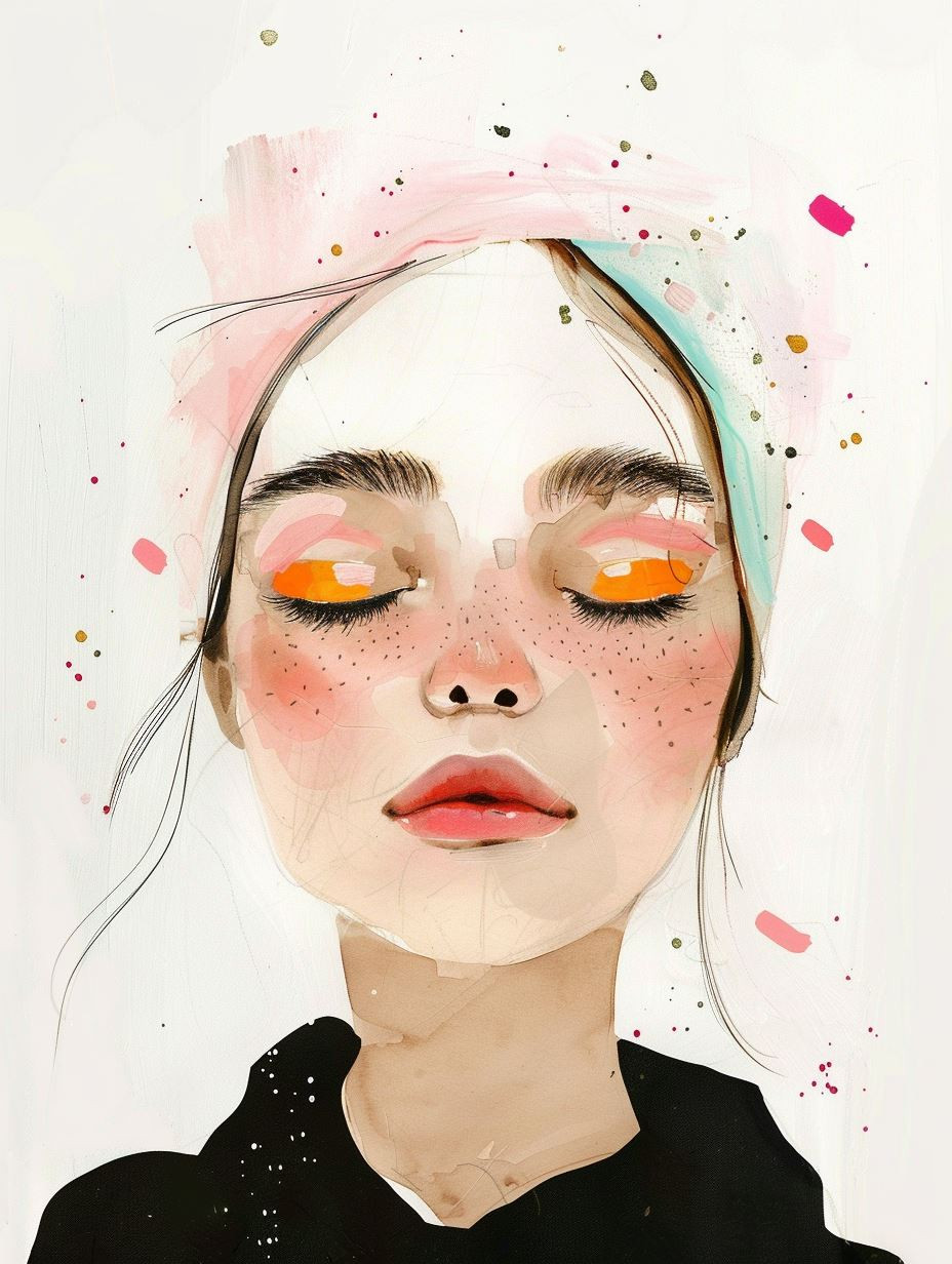Ethereal Gazes in Pastel Hues - Image 1