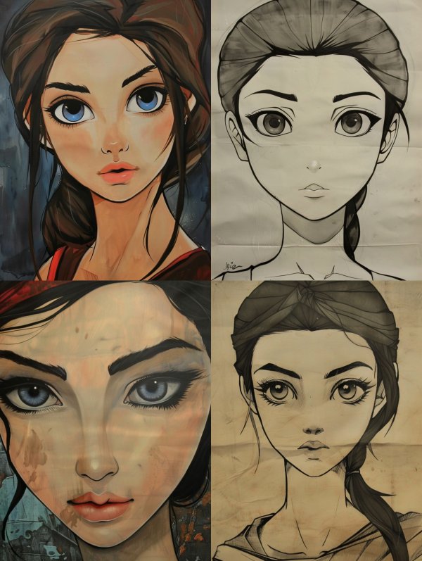 From Sketch to Color: Anime Portraits
