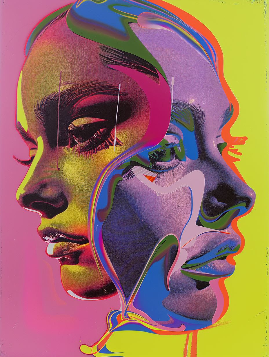 Neon Psychedelic Portrait Fusion - Image 2