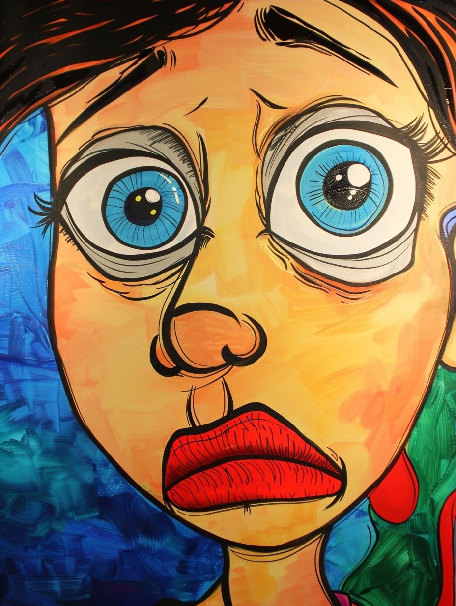 Vibrant Impasto Gaze - Image 3