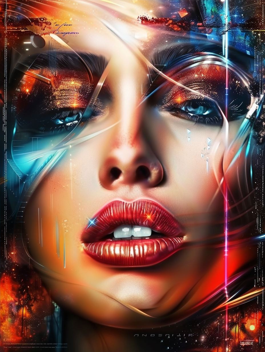 Neon Prism Ethereal Portraits - Image 4