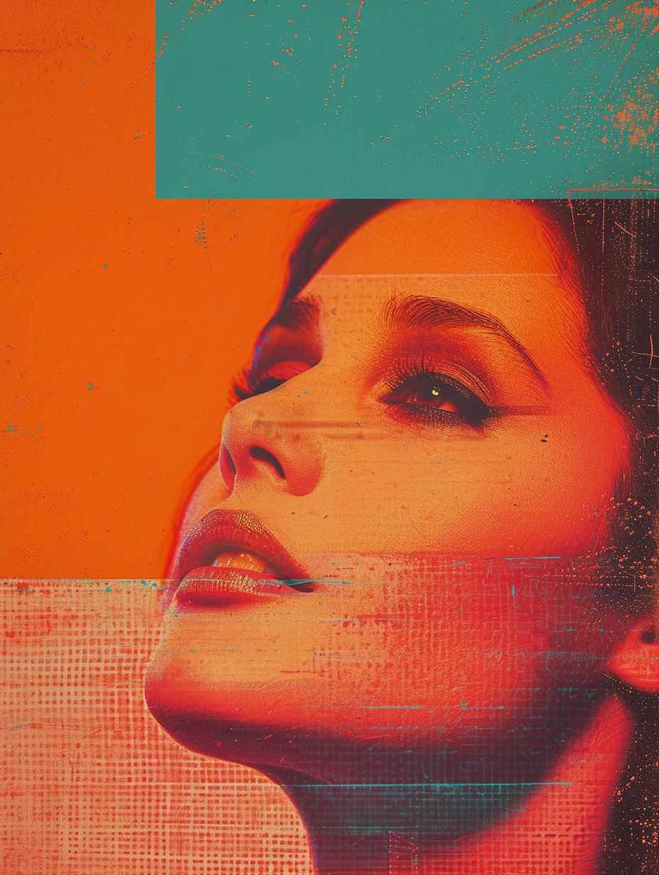 Neon Glow Portrait Study - Image 2