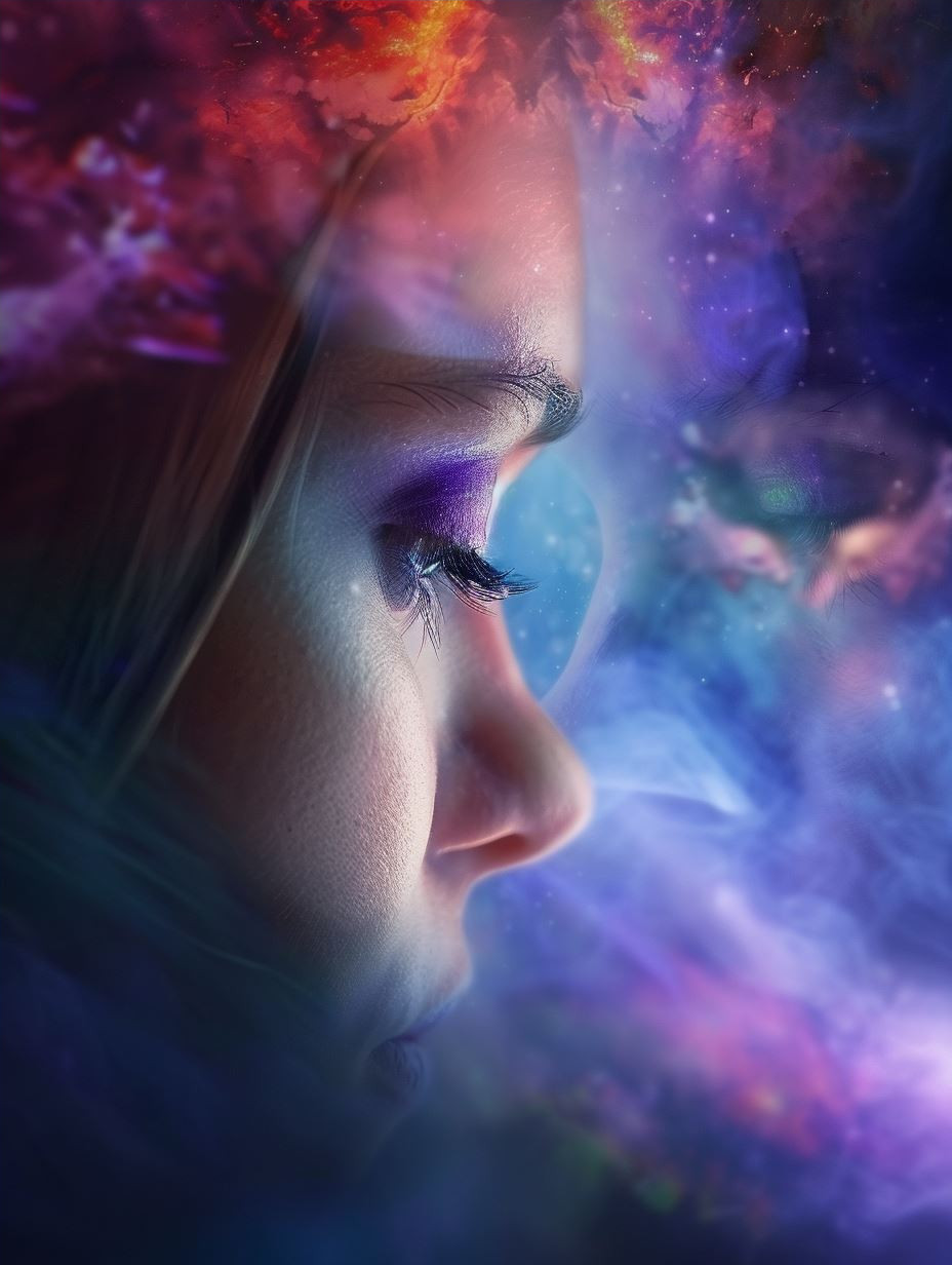 Ethereal Portraits in Cosmic Mist - Image 4