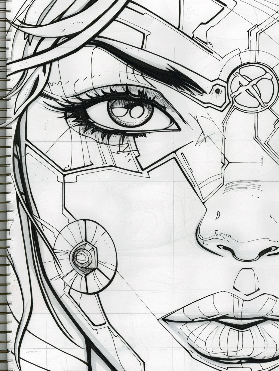 Cybernetic Portrait Design Process - Image 4