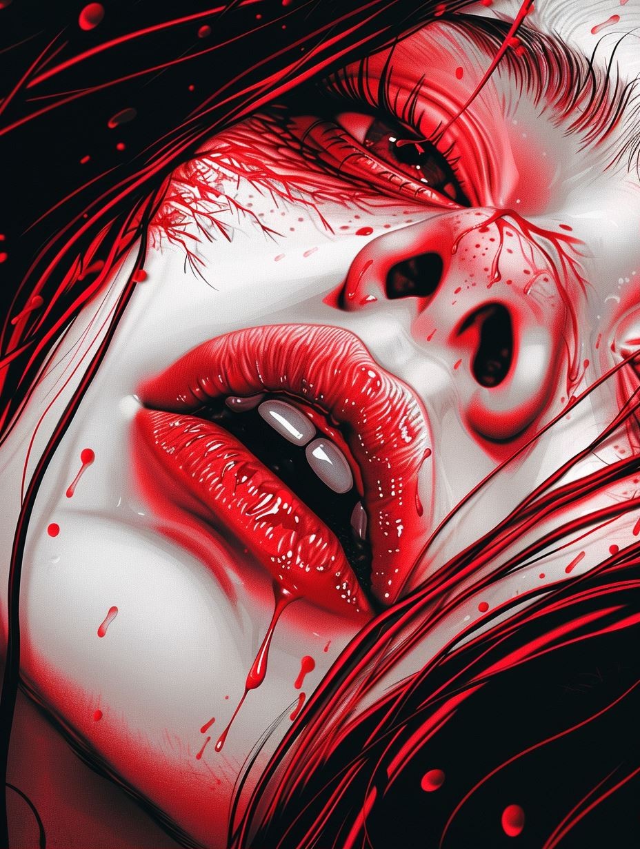 Crimson Visage of Dark Desire - Image 1