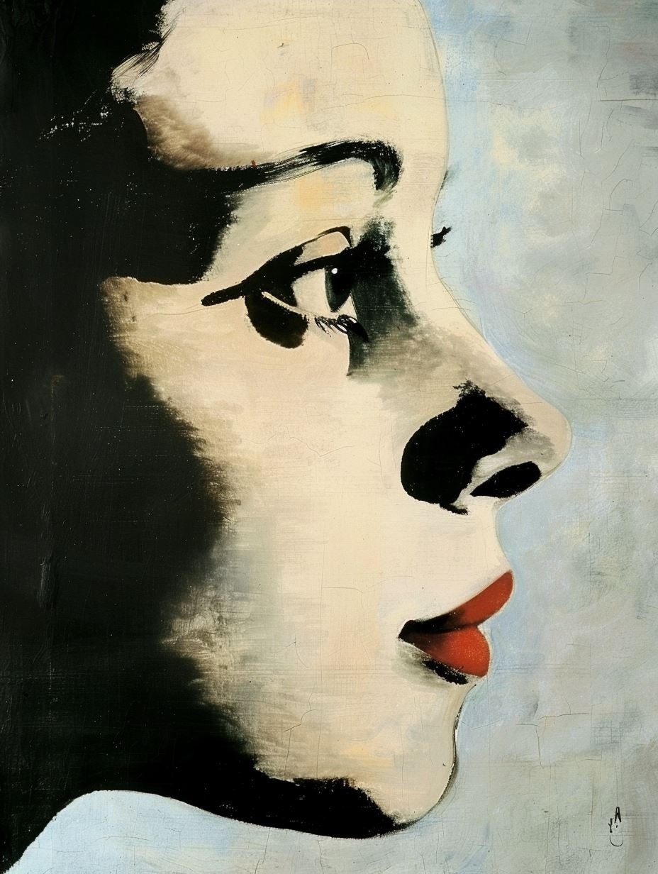 Dramatic Ink Portrait Study - Image 3