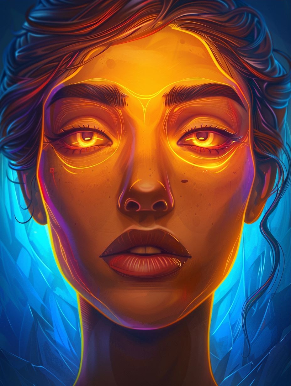 Neon Glow Ethereal Portrait - Image 3