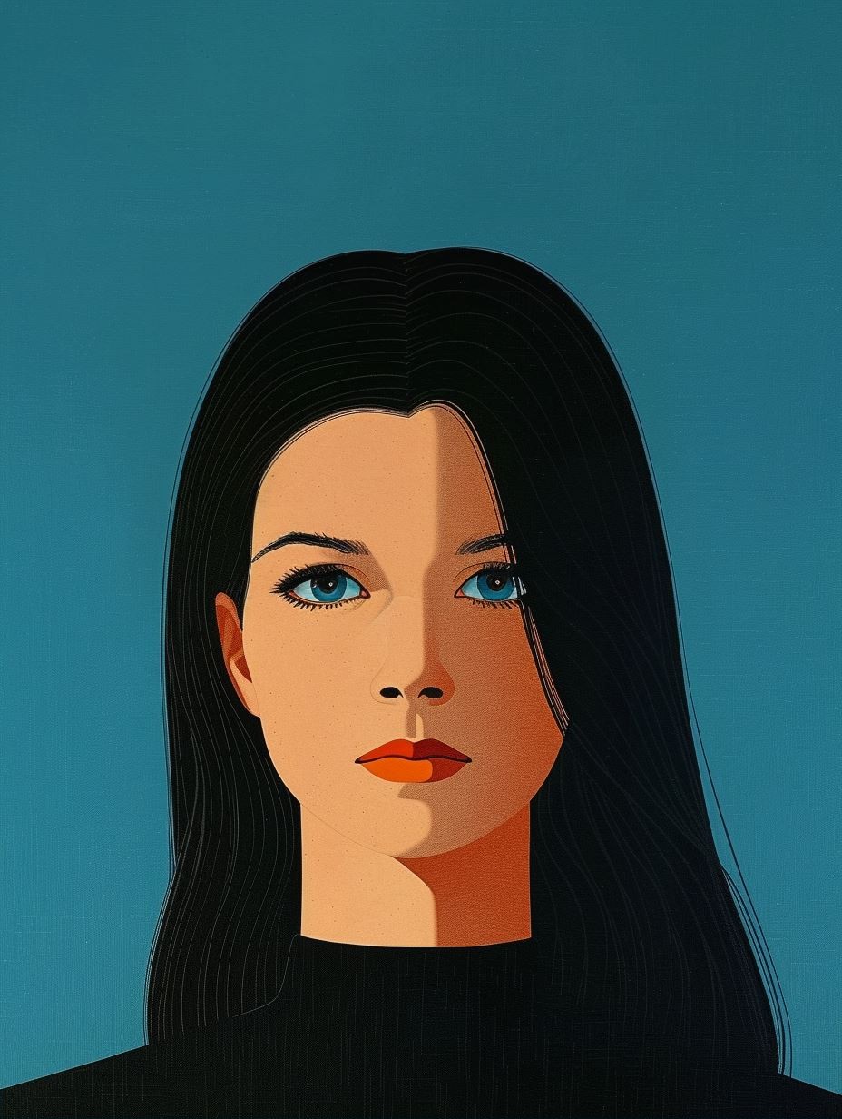 Fragmented Azure Portrait Study - Image 2