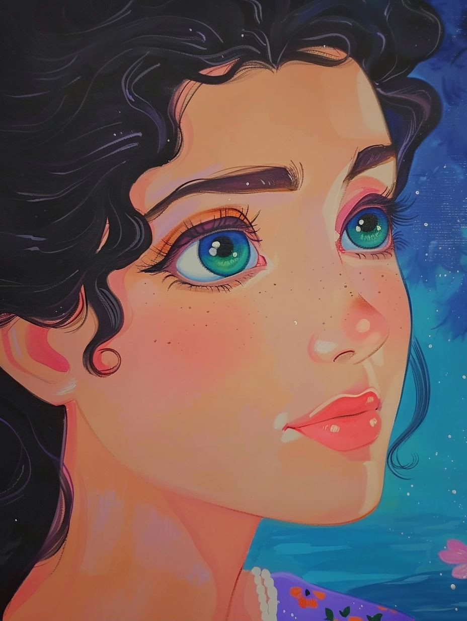 Celestial Dreams: Ethereal Digital Portraits - Image 1