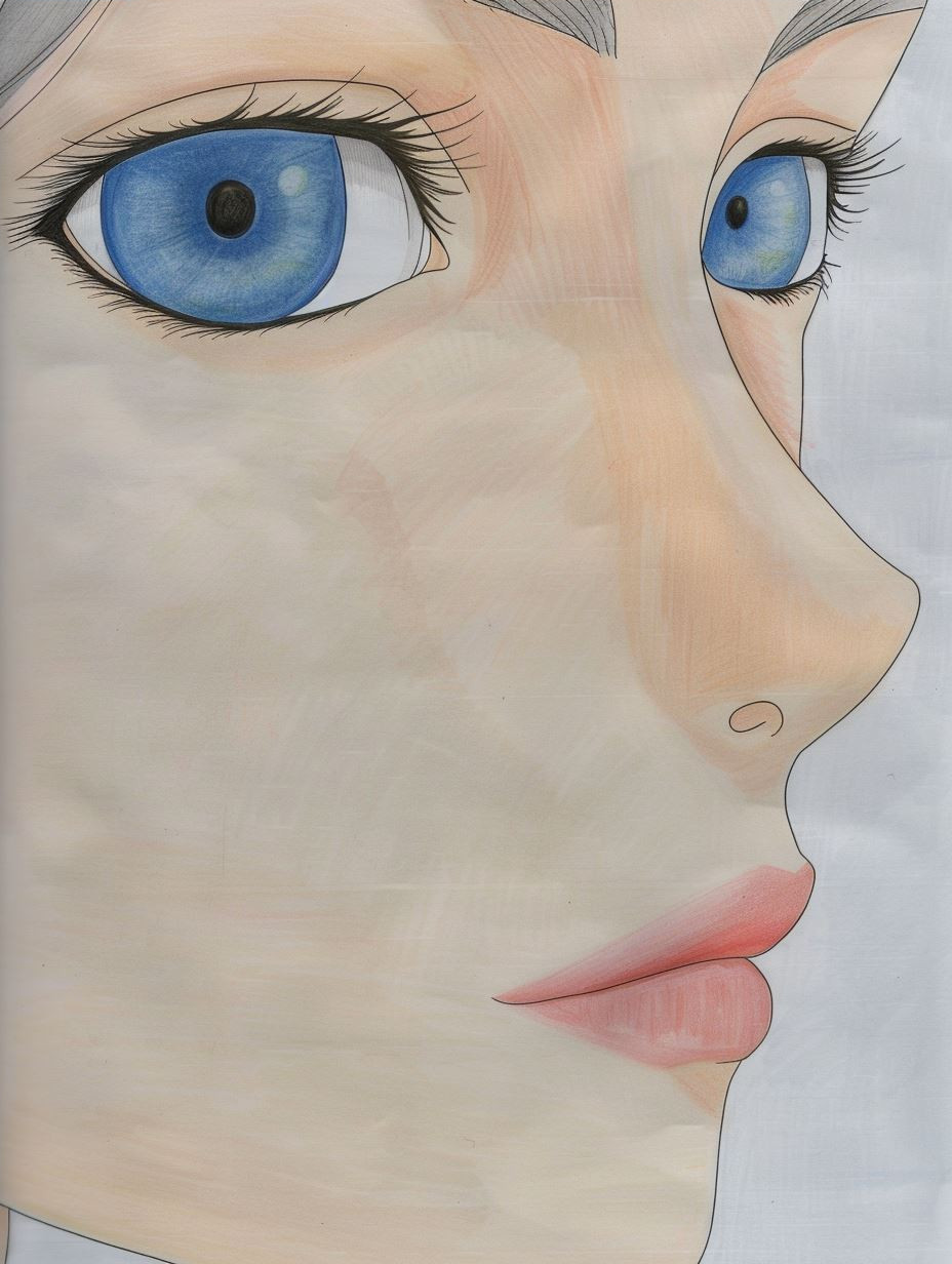 Ethereal Gaze of Azure Dreams - Image 4