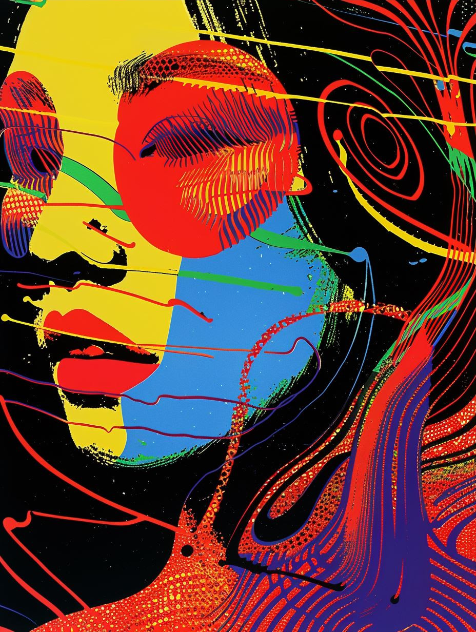 Neon Noir Psychedelic Portrait - Image 3