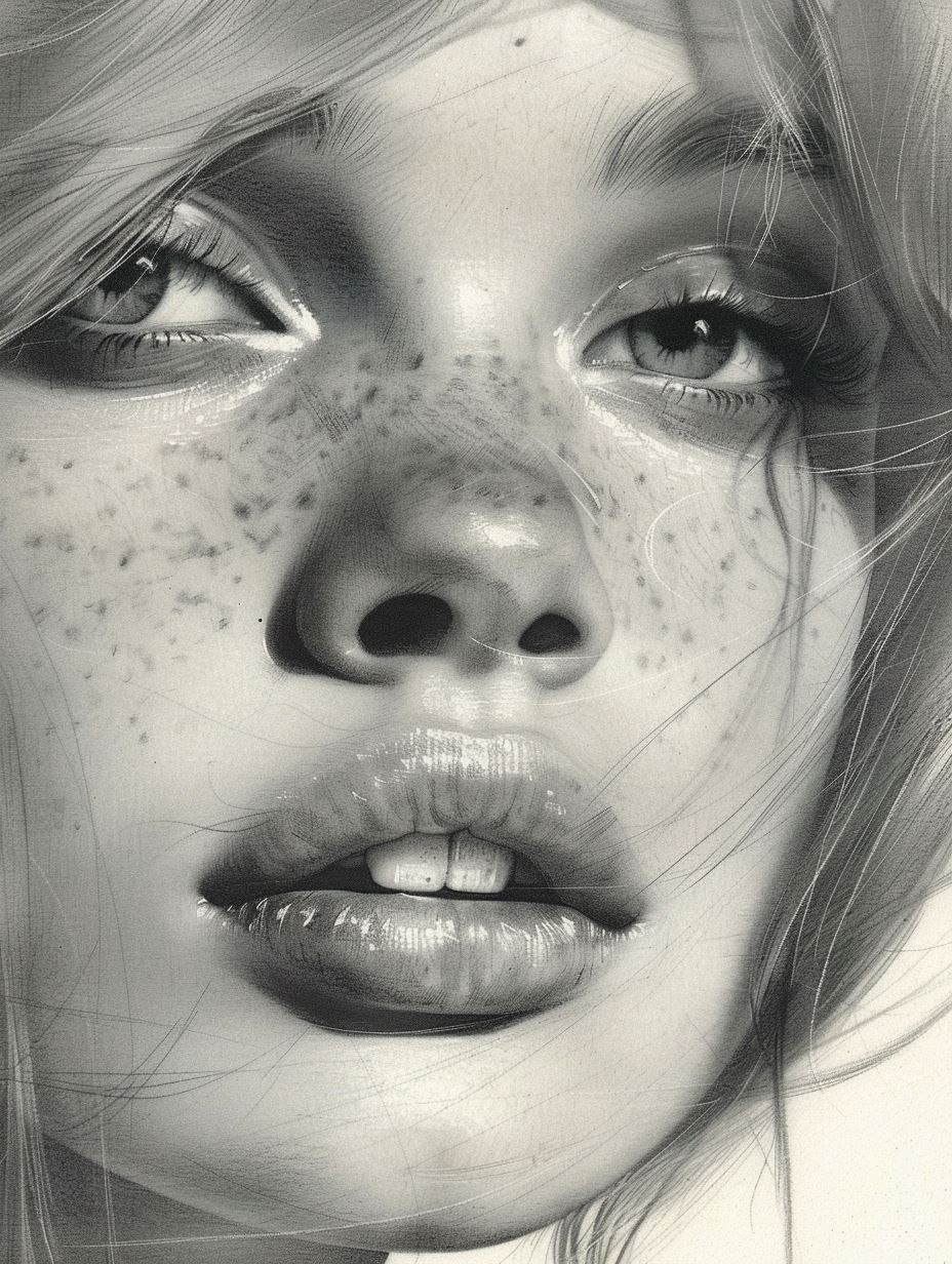 Ethereal Gazes: Hyper-Realistic Portrait Studies - Image 3