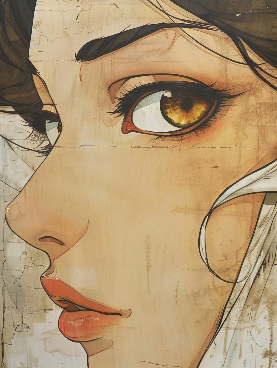 Warm Amber Gaze Portraits - Image 1