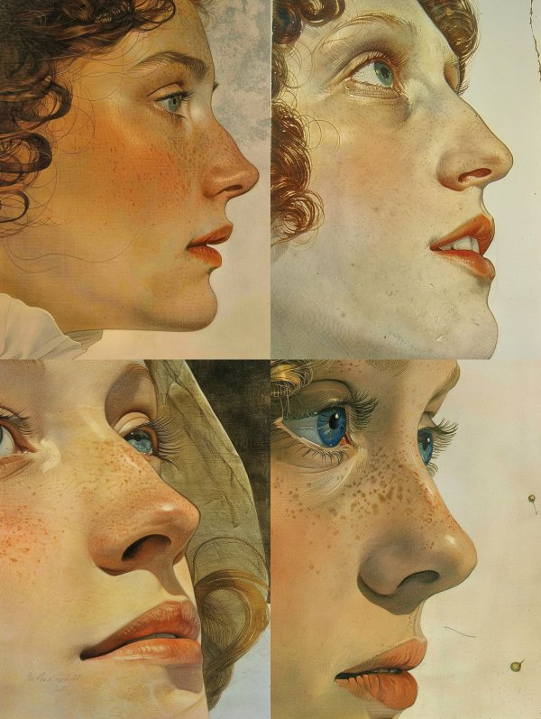 Vintage Freckled Portrait Study
