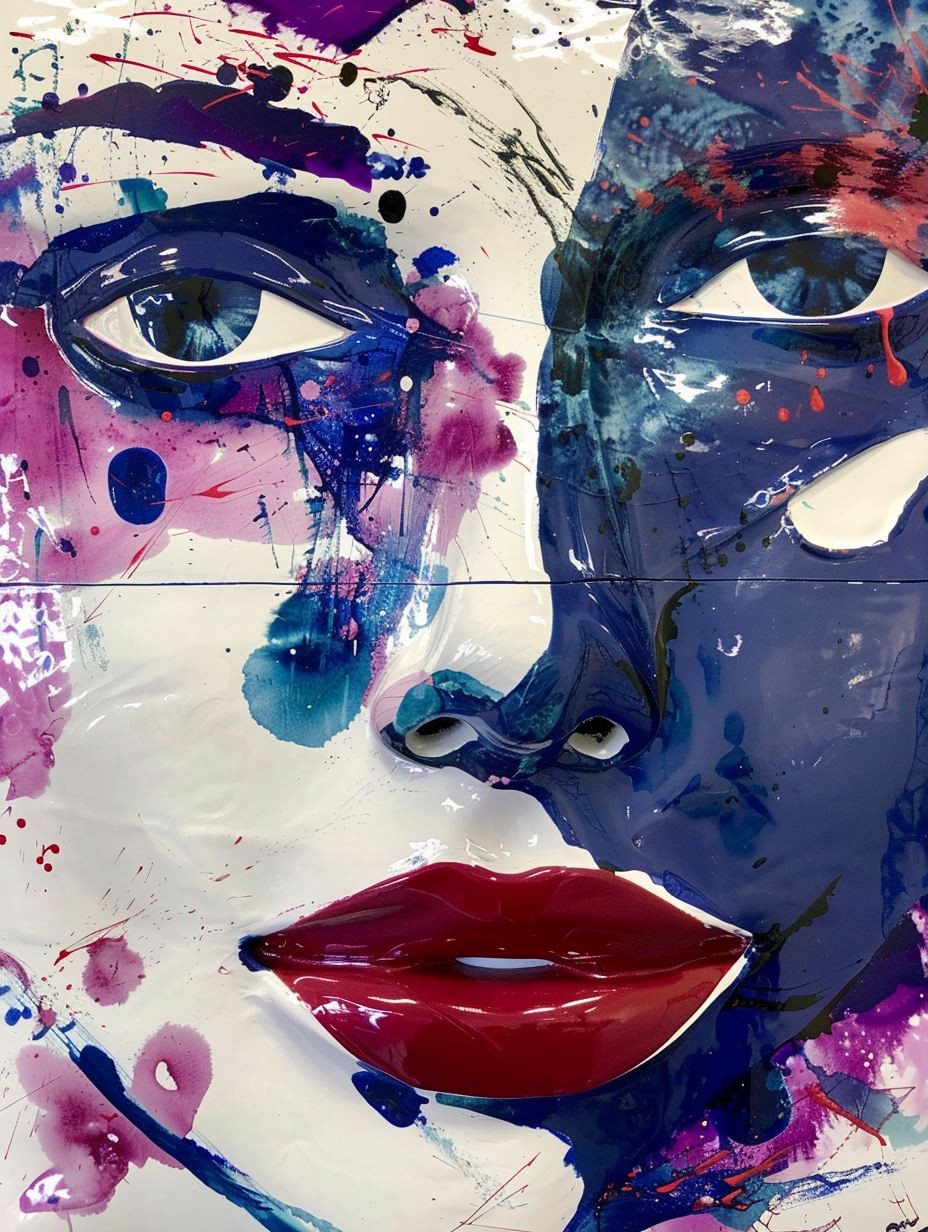Abstract Artistic Face Sculptures - Image 1