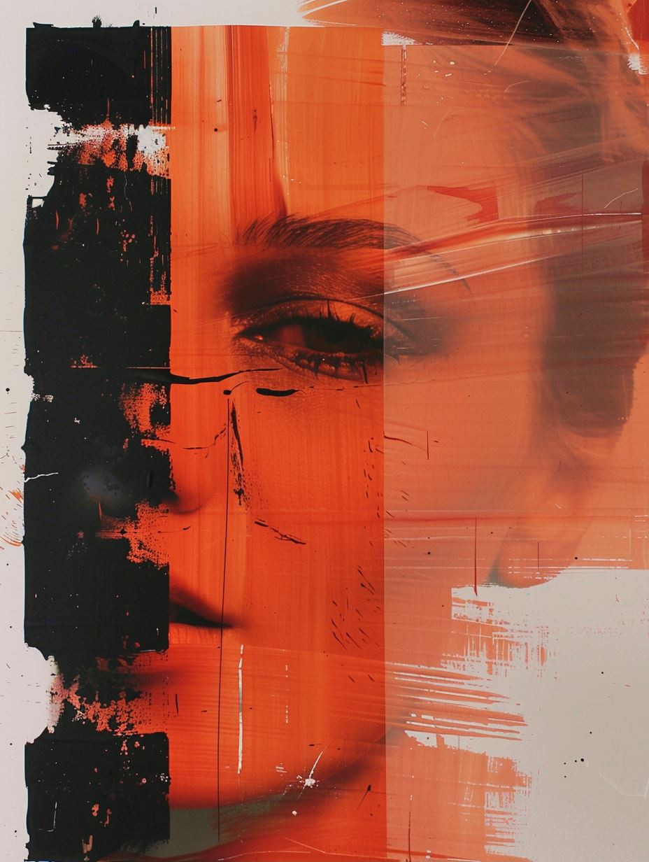 Fragmented Identities in Red and Black - Image 1