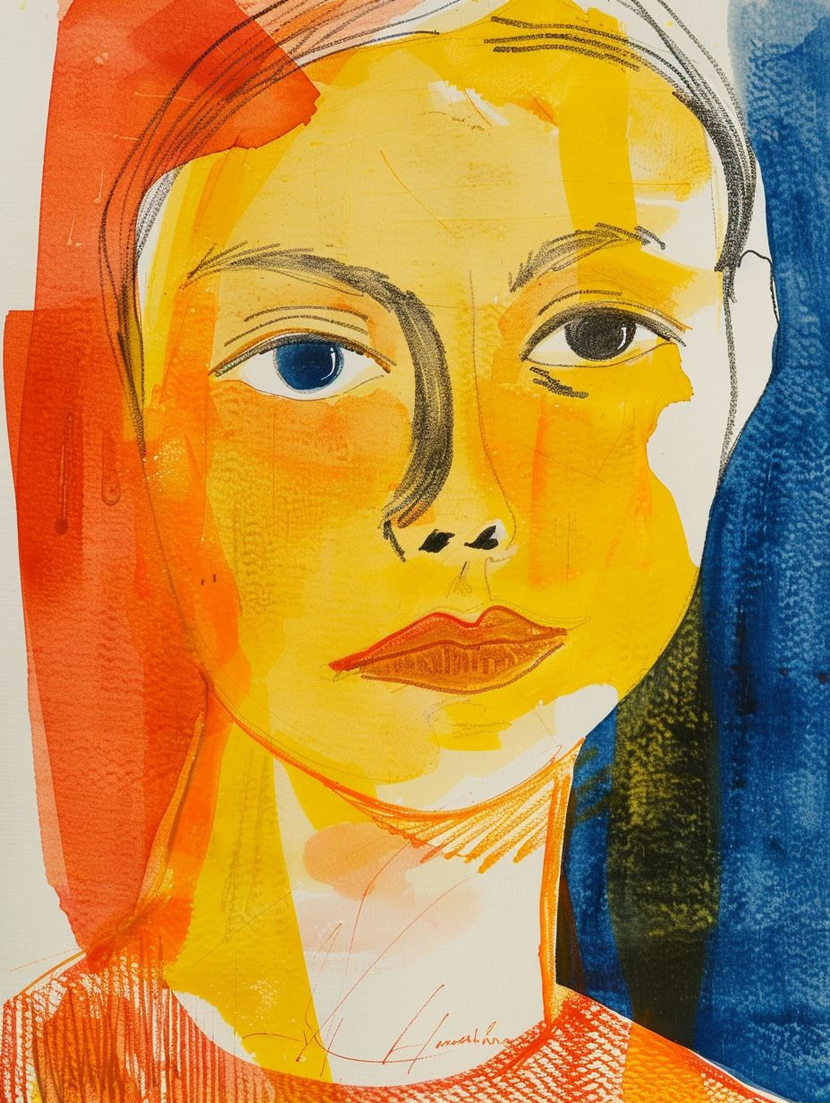 Abstract Portraits in Vibrant Hues - Image 1