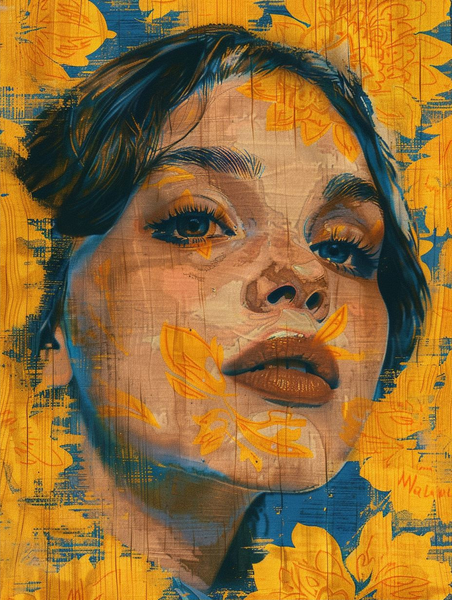 Golden Hues Impressionist Portraiture - Image 2